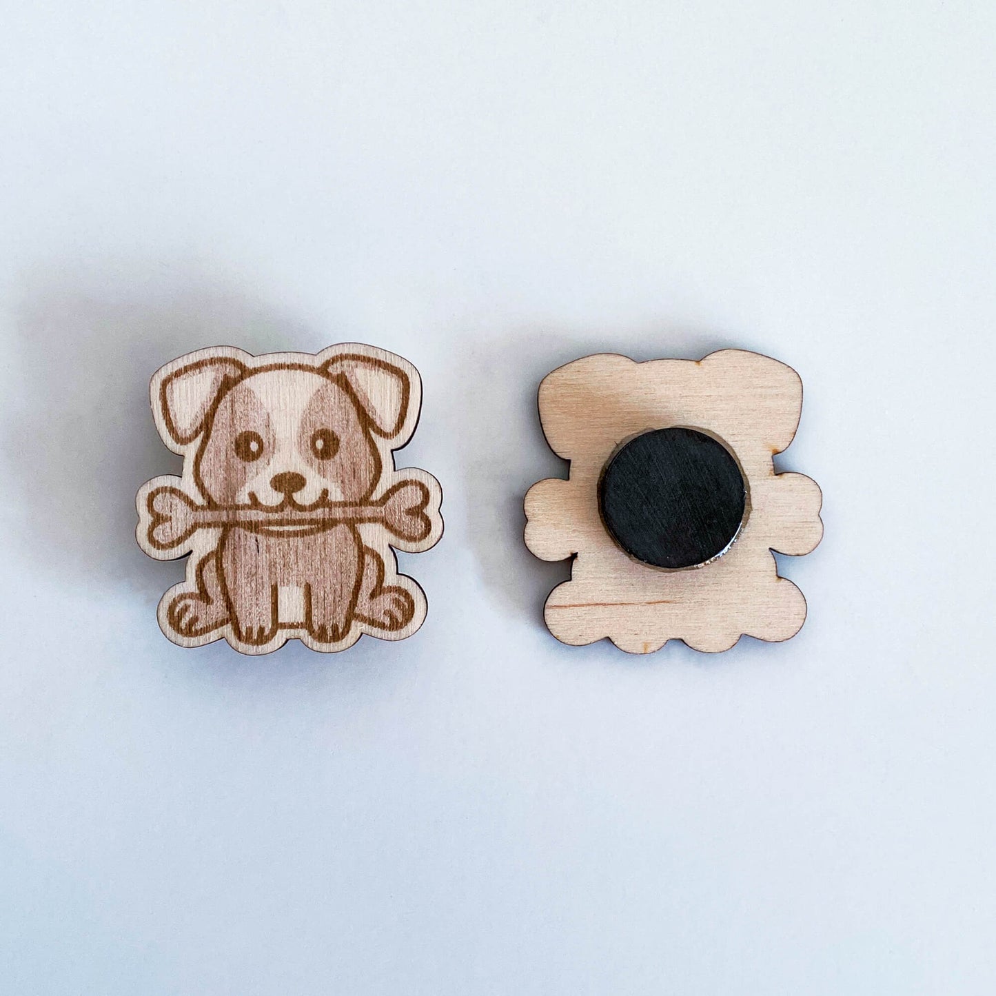 Magnet chien en bois – Anzy’s Art